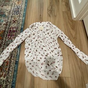 Maeve Long sleeve mushroom pattern button down